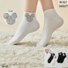 DMDBS ЖЕНСКИЕ НОСКИ УКОРОЧЕННЫЕ ХЛОПОК+ЛАЙКРА АССОРТИ W-021